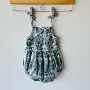 Kate Quinn Organic Cotton smocked bubble romper chrysanthemum jumpsuit playsuit